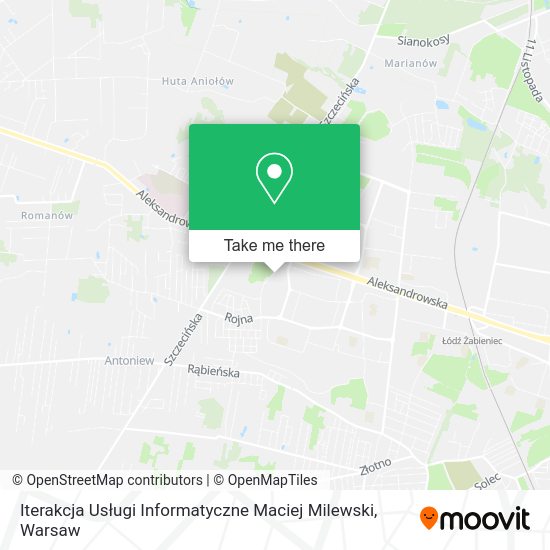 Iterakcja Usługi Informatyczne Maciej Milewski map