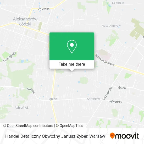 Карта Handel Detaliczny Obwoźny Janusz Zyber