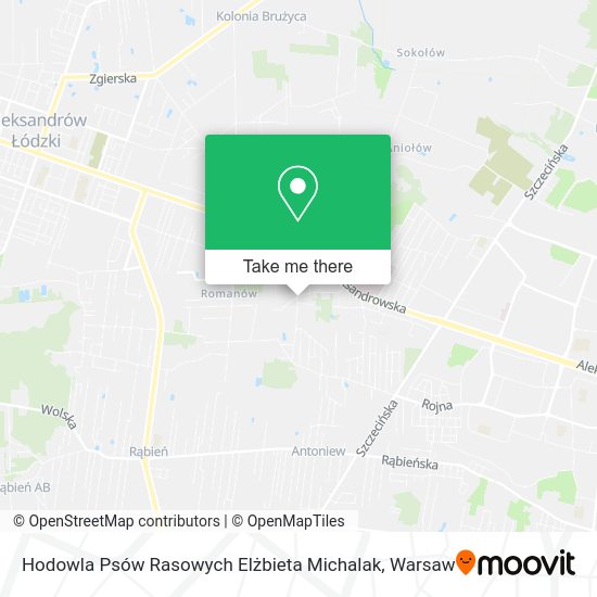 Hodowla Psów Rasowych Elżbieta Michalak map