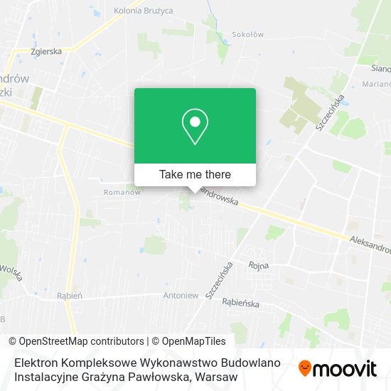 Карта Elektron Kompleksowe Wykonawstwo Budowlano Instalacyjne Grażyna Pawłowska