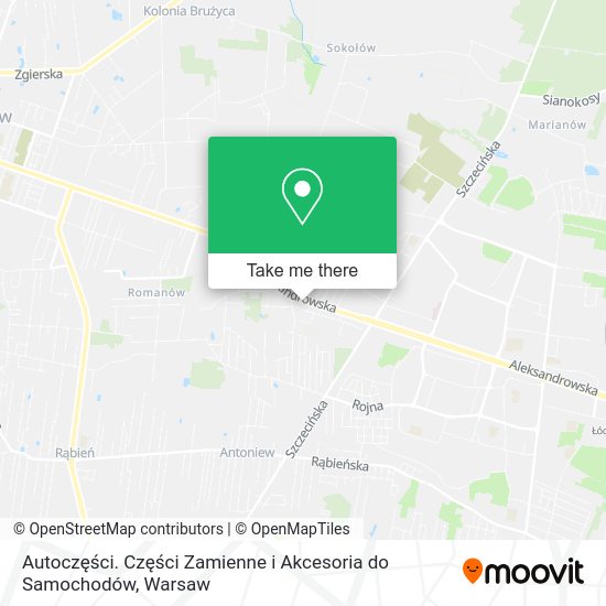 Карта Autoczęści. Części Zamienne i Akcesoria do Samochodów