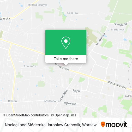 Noclegi pod Siódemką Jarosław Granosik map