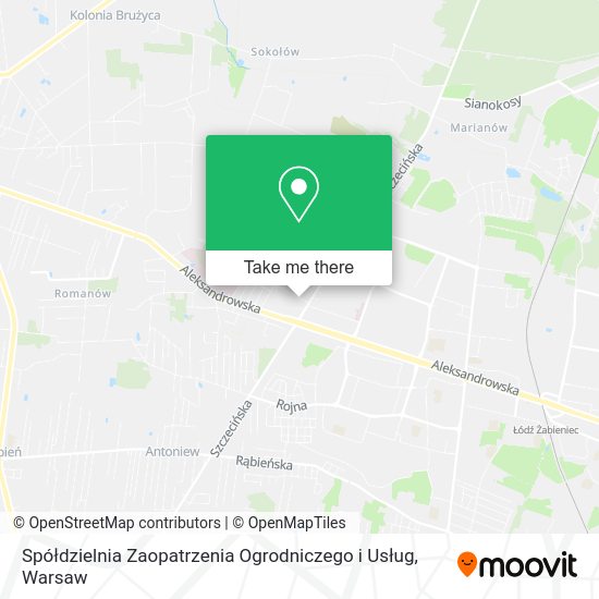 Spółdzielnia Zaopatrzenia Ogrodniczego i Usług map