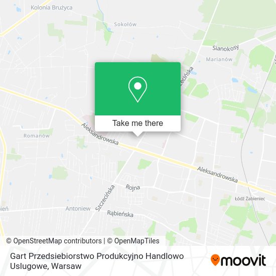 Gart Przedsiebiorstwo Produkcyjno Handlowo Uslugowe map