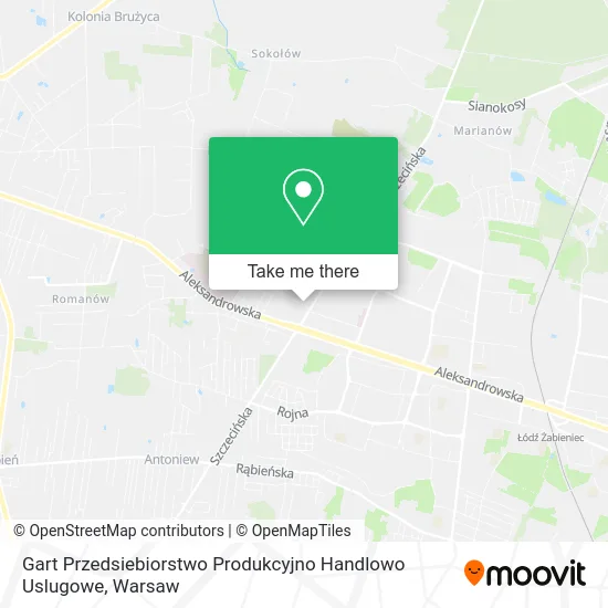 Карта Gart Przedsiebiorstwo Produkcyjno Handlowo Uslugowe