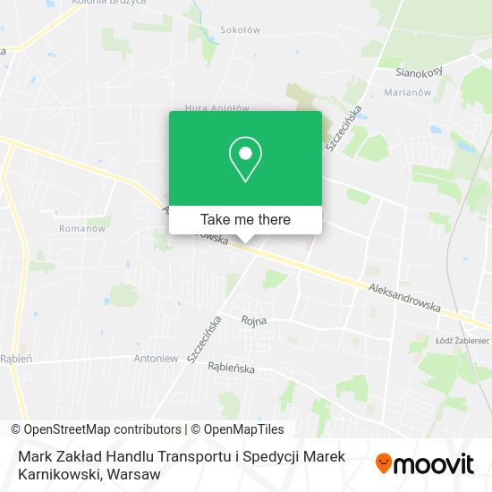 Mark Zakład Handlu Transportu i Spedycji Marek Karnikowski map