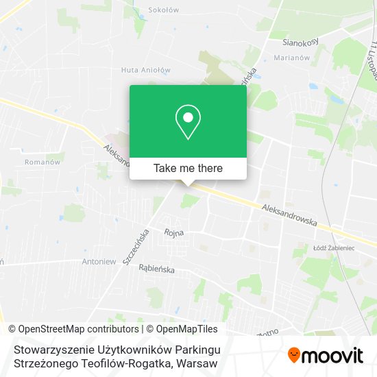 Stowarzyszenie Użytkowników Parkingu Strzeżonego Teofilów-Rogatka map