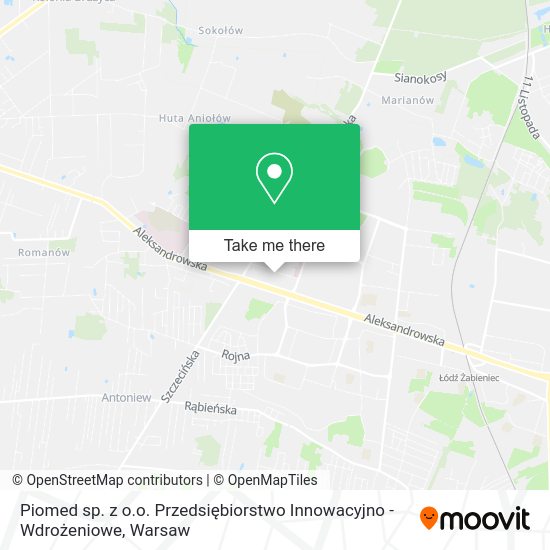 Piomed sp. z o.o. Przedsiębiorstwo Innowacyjno - Wdrożeniowe map