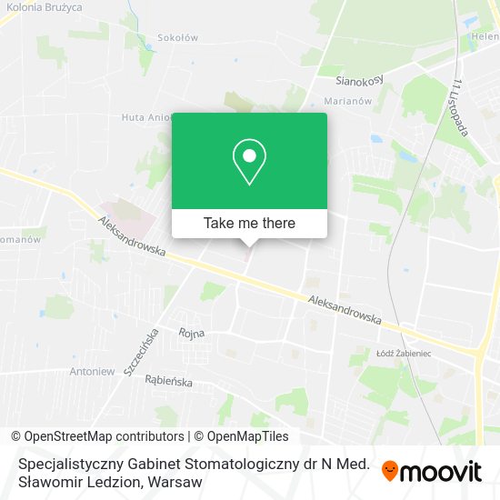 Specjalistyczny Gabinet Stomatologiczny dr N Med. Sławomir Ledzion map