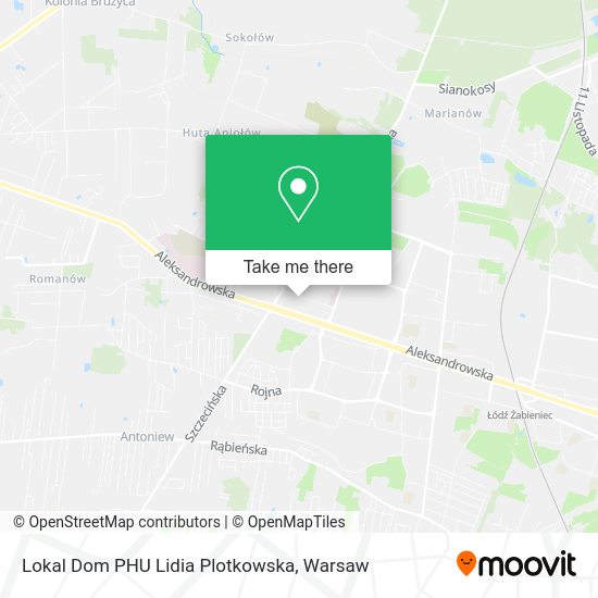 Lokal Dom PHU Lidia Plotkowska map