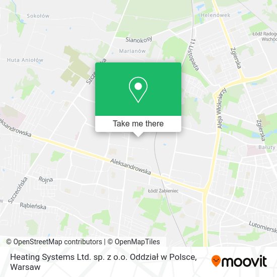 Heating Systems Ltd. sp. z o.o. Oddział w Polsce map