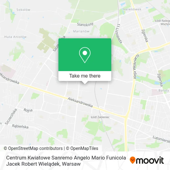 Карта Centrum Kwiatowe Sanremo Angelo Mario Funicola Jacek Robert Wielądek