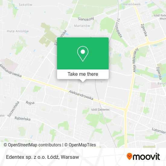 Карта Edentex sp. z o.o. Łódź