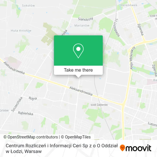 Centrum Rozliczeń i Informacji Ceri Sp z o O Oddział w Łodzi map