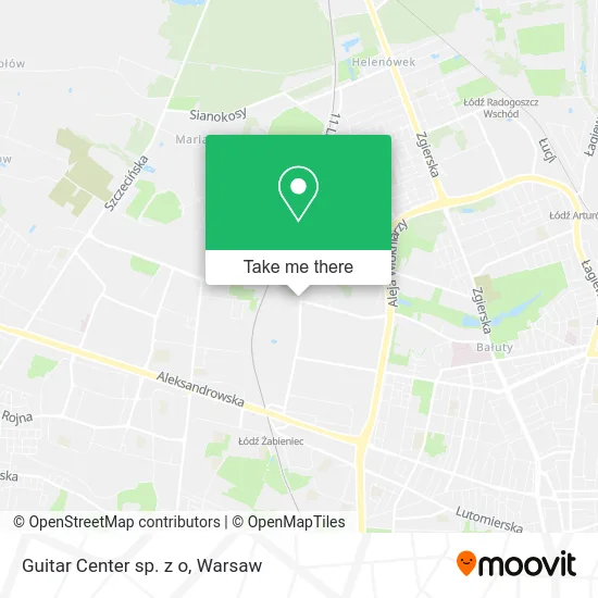 Карта Guitar Center sp. z o