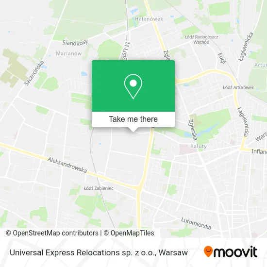 Карта Universal Express Relocations sp. z o.o.