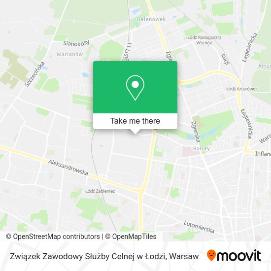 Związek Zawodowy Służby Celnej w Łodzi map