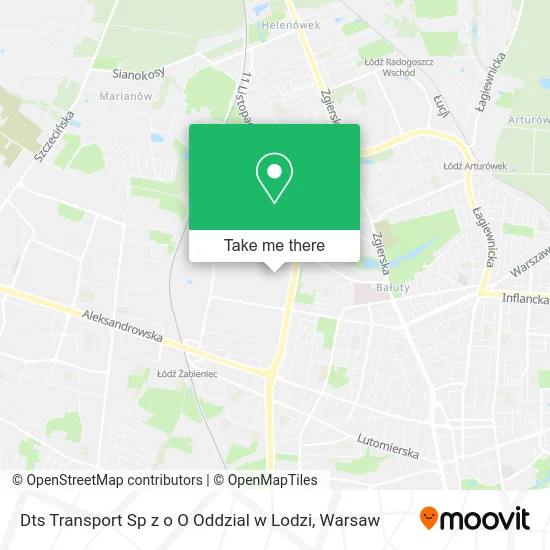 Карта Dts Transport Sp z o O Oddzial w Lodzi