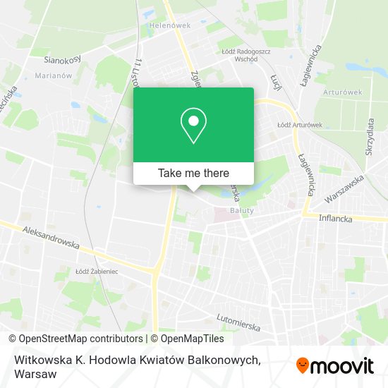 Карта Witkowska K. Hodowla Kwiatów Balkonowych