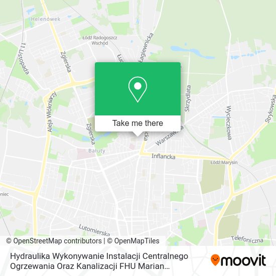 Hydraulika Wykonywanie Instalacji Centralnego Ogrzewania Oraz Kanalizacji FHU Marian Markiewicz map