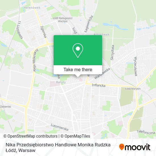 Nika Przedsiębiorstwo Handlowe Monika Rudzka Łódź map