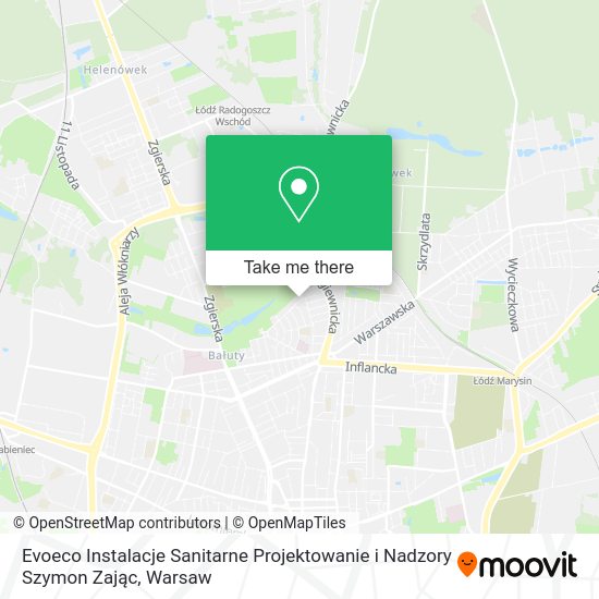 Evoeco Instalacje Sanitarne Projektowanie i Nadzory Szymon Zając map