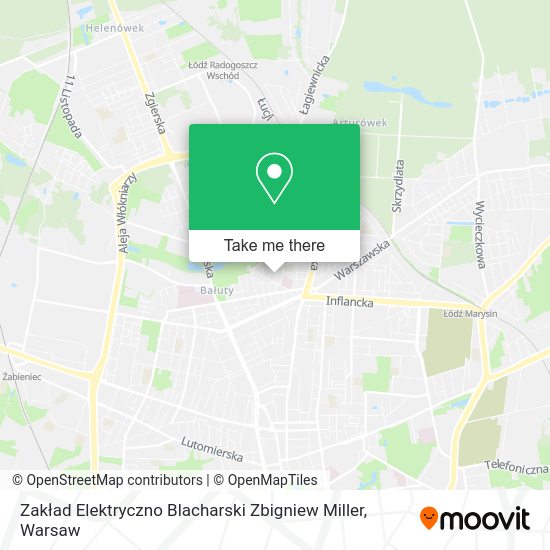 Zakład Elektryczno Blacharski Zbigniew Miller map