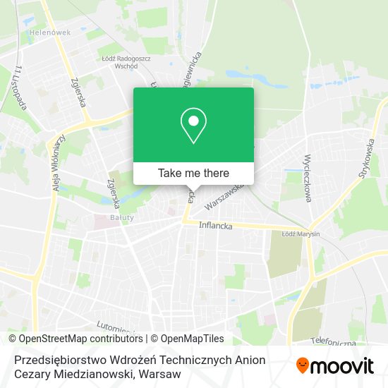 Przedsiębiorstwo Wdrożeń Technicznych Anion Cezary Miedzianowski map