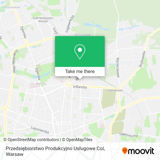 Карта Przedsiębiorstwo Produkcyjno Usługowe Col