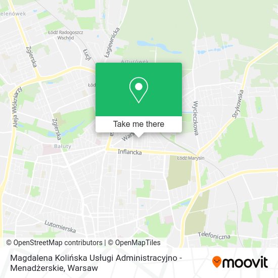 Magdalena Kolińska Usługi Administracyjno - Menadżerskie map