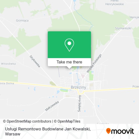 Usługi Remontowo Budowlane Jan Kowalski map