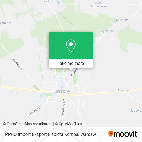 PPHU Import Eksport Elżbieta Kompa map