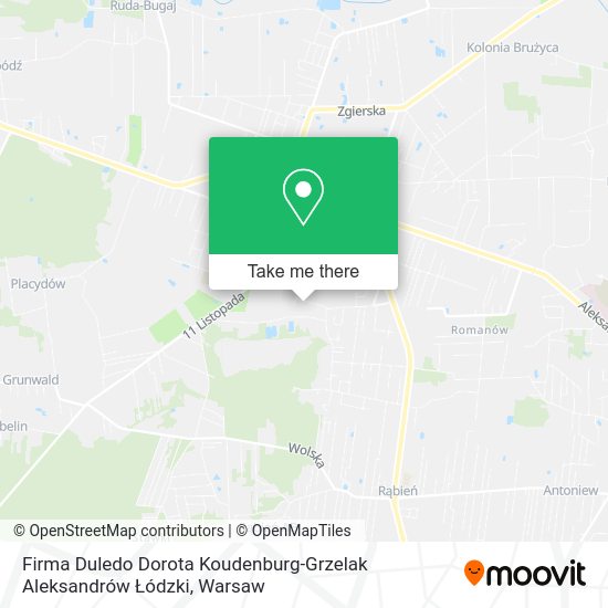 Firma Duledo Dorota Koudenburg-Grzelak Aleksandrów Łódzki map