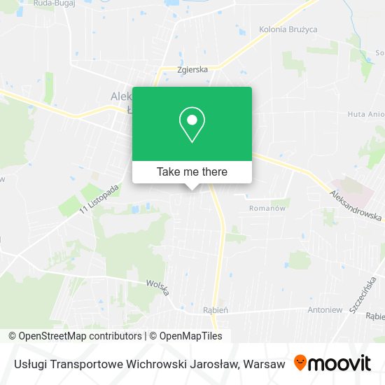 Usługi Transportowe Wichrowski Jarosław map