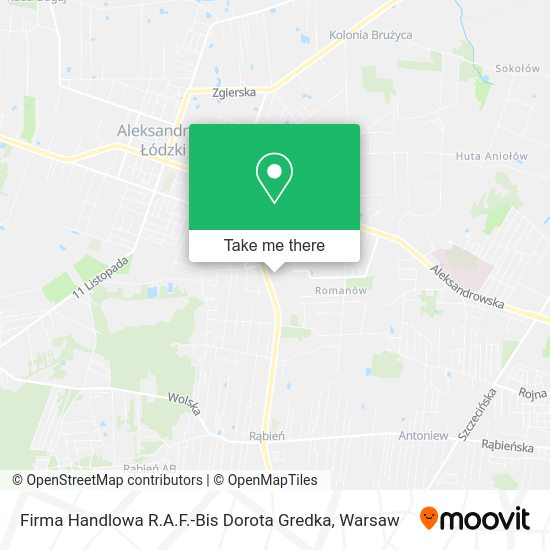 Firma Handlowa R.A.F.-Bis Dorota Gredka map