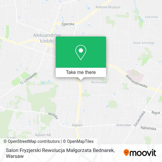 Salon Fryzjerski Rewolucja Małgorzata Bednarek map