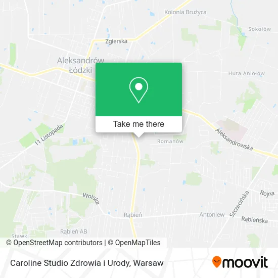 Карта Caroline Studio Zdrowia i Urody