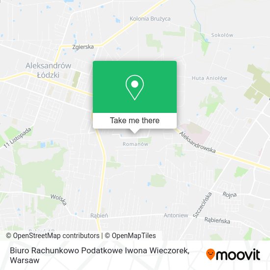 Biuro Rachunkowo Podatkowe Iwona Wieczorek map