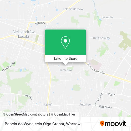 Babcia do Wynajecia Olga Granat map