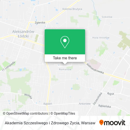 Akademia Szczesliwego i Zdrowego Zycia map