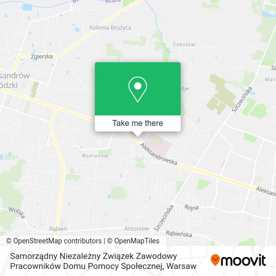 Карта Samorządny Niezależny Związek Zawodowy Pracowników Domu Pomocy Społecznej