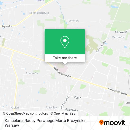 Kancelaria Radcy Prawnego Marta Brożyńska map