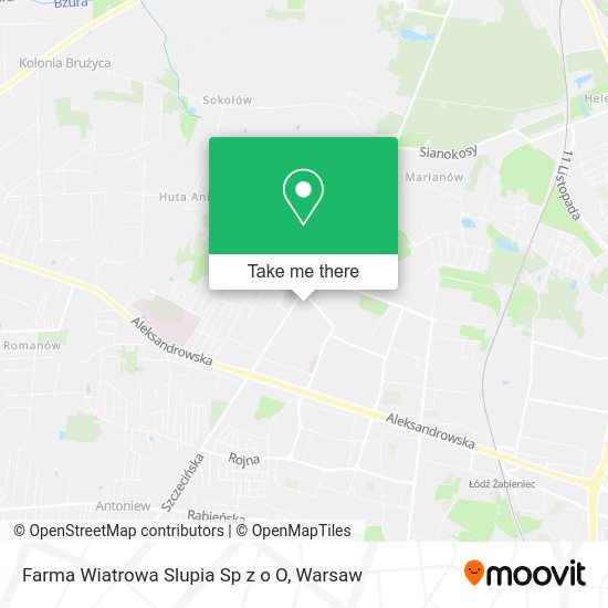 Farma Wiatrowa Slupia Sp z o O map