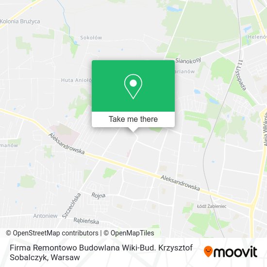 Карта Firma Remontowo Budowlana Wiki-Bud. Krzysztof Sobalczyk