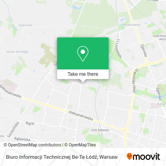 Biuro Informacji Technicznej Be-Te Łódź map