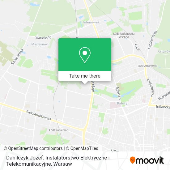 Danilczyk Józef. Instalatorstwo Elektryczne i Telekomunikacyjne map