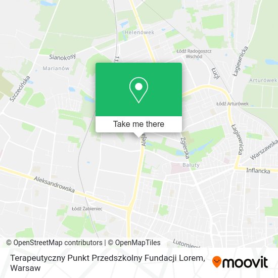 Terapeutyczny Punkt Przedszkolny Fundacji Lorem map