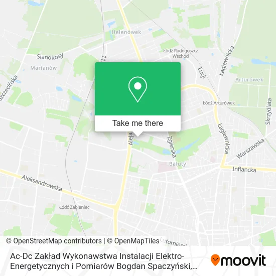 Ac-Dc Zakład Wykonawstwa Instalacji Elektro-Energetycznych i Pomiarów Bogdan Spaczyński map