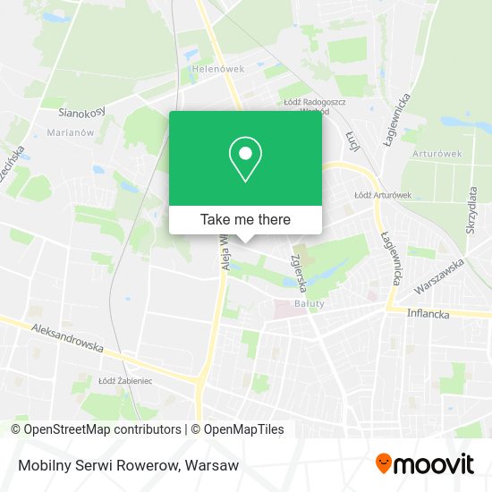 Mobilny Serwi Rowerow map