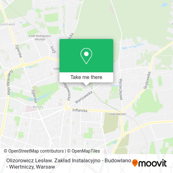 Olizorowicz Lesław. Zakład Instalacyjno - Budowlano - Wiertniczy map